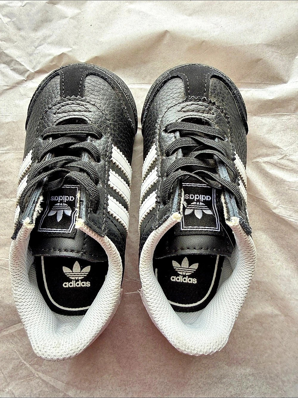 adidas toddler Ortholite Sneakers Black & White US 6k